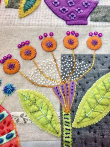 Kreativne aplikacije na torbi aplikacija tekstila